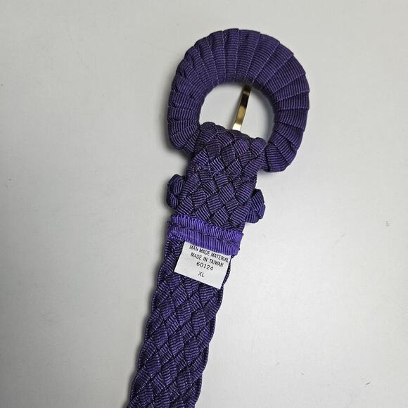 Retro Purple Woven Grosgrain Belt Women's‎ XL - Picture 4 of 4
